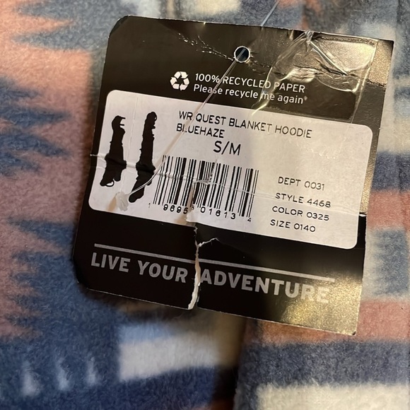 Eddie Bauer women’s Small medium hoodie sweater fleece blanket warm quest NWT - Picture 6 of 8